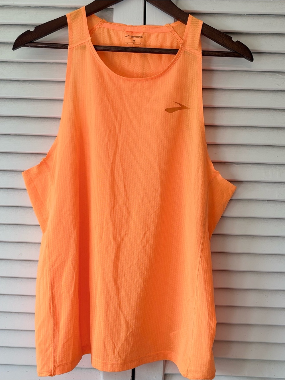 Brooks Neon Orange Racerback Performance Tank